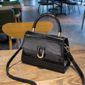 2026 New Crossbody Portable Small Square Versatile Hand Shoulder Women’s Crocodile Pattern Kelly Bag