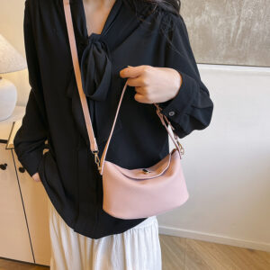 2026 Spring New Single Shoulder Korean Style Fresh Simple Fashionable Solid Color Handbag Elegant Casual Crossbody