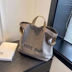 Thickened Canvas Retro Tote 2026 High-End Handbag Commuter Large Capacity Student Backpack Shoulder Bag