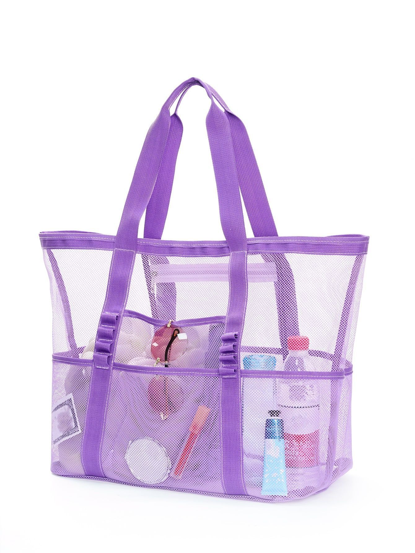 Large Capacity Toy Mesh Swimming Multifunctional Travel Handheld Single Shoulder Beach Swimsuit Storage Bag - Image 8