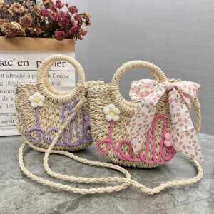 Straw Handmade Woven For Women 2026 Beach Vacation Tote Bag