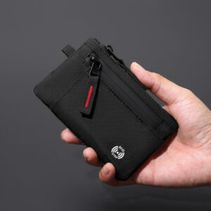 Rfid Credit Holder Men Wallets Luxury Nylon Slim Wallet Zipper Key Card Case Male Tactical Coin Purse With Carabiner