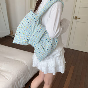 Korean-style 2026 New Polka Dot Design Handbag For Women, Sweet Bow Shoulder Bag, Niche Versatile Tote Bag