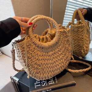 Large Capacity Straw For Women 2026 New Trend Woven Vacation Style Beach Versatile Shoulder Crossbody Bag