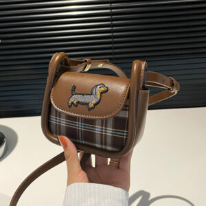 2026 New Mini Handbag For Women, Autumn/Winter Forest Style Fashionable Plaid Shoulder Bag, Textured Crossbody Small