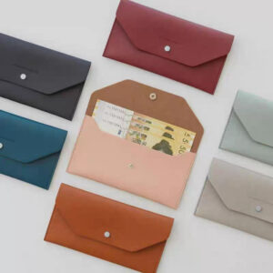 Korean PU Leather Holder Long Style, Simple Small Wallet, Solid Color, Sympathy Card Holder, Coin Purse