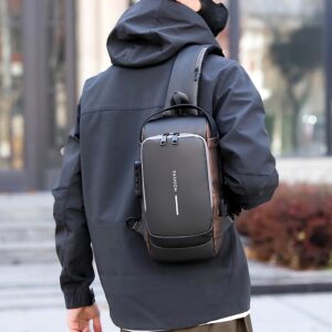 Men’s Bags New Multifunctional Password Lock Chest Anti Theft Outdoor Leisure Men And Women’s Same Style Simple Shoulder
