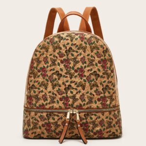 Cross Border 2026 New Fashion Personality Large Capacity Women’s Bark Print Ethnic Style Backpack Wholesale