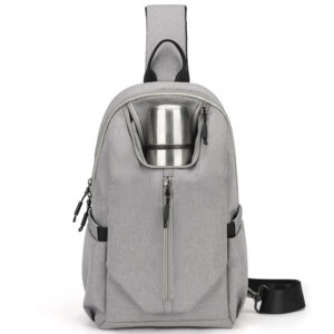 High-End Men’s Chest For Commuting And Travel, Large Capacity Shoulder With Water Bottle Holder, Crossbody