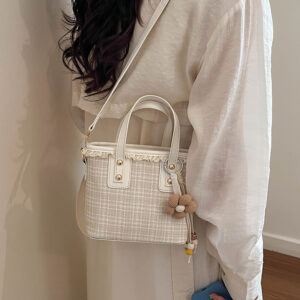 Melard Plaid Handbag For Women, 2026 New Model, High Aesthetic Lace Shoulder Bag, Unique And Stylish Bucket Bag