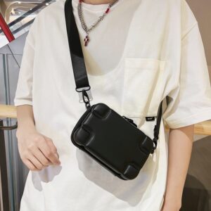 Crossbody Bags Box Men’s Trendy Small Square Fashion Shoulder Simple Mobile Phone Messenger Bag Female