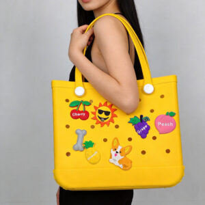 EVA Beach Large Capacity Practical Tote Bag DIY Perforated Design Popular In Europe And America Niche Brand From Korea