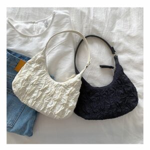 CDIWRI&KARI Puff For Girls, Cloud Pleated Bag, 2026 New Fashionable Single-Shoulder Dumpling Underarm Bag