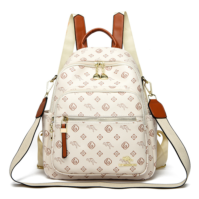Bags New Women's Backpack Soft Leather Mommy Travel Bag Large Capacity - Image 8