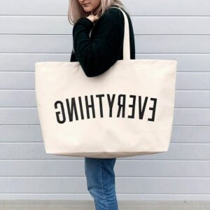Eco-friendly Tote Oversized Canvas Bag, Reusable Large Shopping Bag.