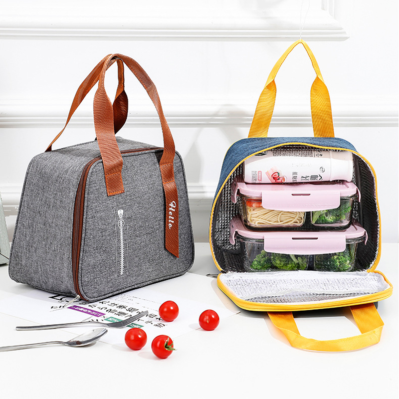 Handle Insulation Cooler For Women Kid Lunch Box Picnic Travel Portable Storage Breakfast Thermal Food Bag - Image 3