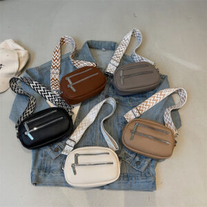 Women’s Bags Autumn And Winter New Retro Double Zipper Waist Street Crossbody Trend Women’s Shoulder Bag Advanced