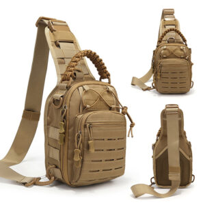 Men’s Outdoor Sports Shoulder Messenger Military Fan Multi-functional Waterproof And Wear-resistant Camouflage Tactical