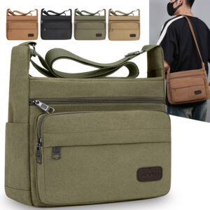 New Canvas For Men, Single Shoulder Crossbody Casual Large Capacity Men’s Bag, Small Bag
