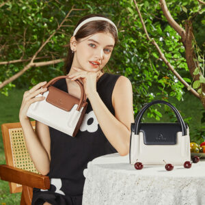 High Quality New Exquisite Handheld Small Square Fashionable Flip Cover Color Blocked Multifunctional Shoulder Bag