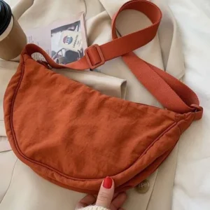 New Women’s Crossbody Fashion Casual Nylon Dumpling Versatile Shoulder Trendy Lightweight Small Cloth Bag