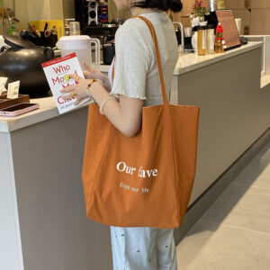 2026 New Ins Korean Style Letter Large Capacity Double-Sided Handb Tote For Women Casual Versatile Underarm Shoulder