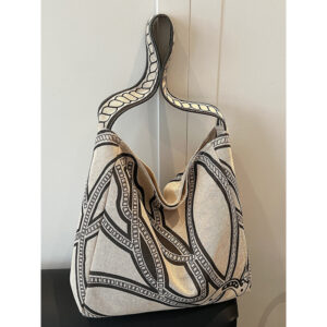 Casual Large-capacity Shoulder For Women, 2026 New Printed Canvas Tote Bag, Commuter Underarm Bag