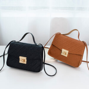 Fashion Embossed For Women Fresh Sweet Drawstring Crossbody Shoulder Small Square Bag