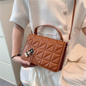 2026 Fashion Versatile Trendy Handbag For Women Solid Color Embossed Quilted Ins Style Shoulder Crossbody Bag