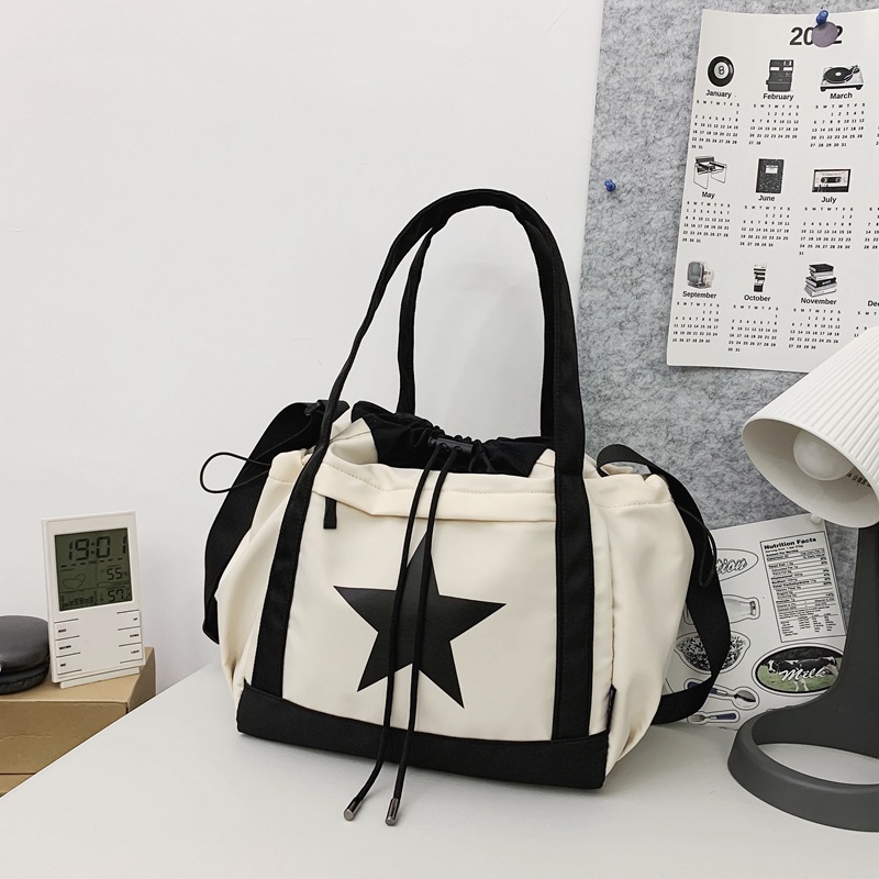 Large Capacity Canvas For Women Trendy Casual Workwear Student Class Commuting Handheld Shoulder Crossbody Bag - Image 4