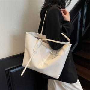 Large-capacity Women’s Tote Bag 2026 New Model, High-end Soft Leather Shoulder Bag, Popular For Work And Commuting