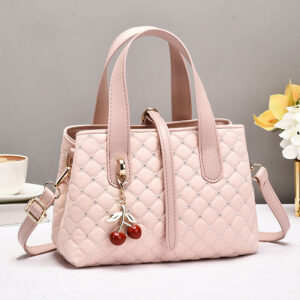 Elegant Quilted Handbag – Chic & Versatile PU Tote With Crossbody Strap, Timeless Checkered Design