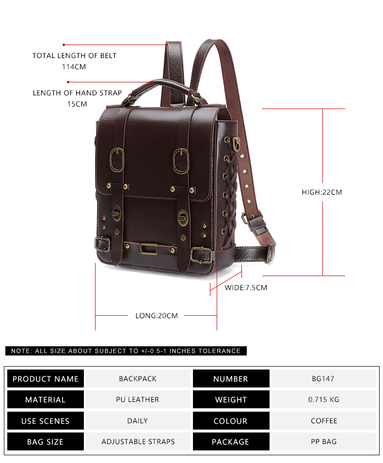 New Retro Style Backpack Niche Chain Women's One-shoulder Crossbody Bag - Image 3