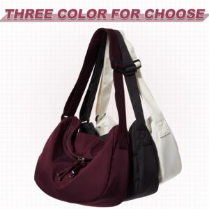 Waterproof Nylon Women Hobo Crossbody Bag Tassel Zipper Casual Everyday Shoulder Sling Purse