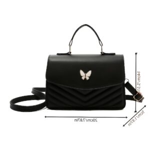 Minimalist Cream Quilted Small Handbag Butterfly Metal Buckle Short Handle Adjustable Cross Strap Ladies Office Date