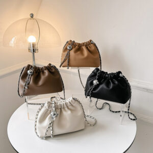 Sense wholesale small women’s bags 2026 autumn popular new style pebbled chain bucket single shoulder crossbody bag
