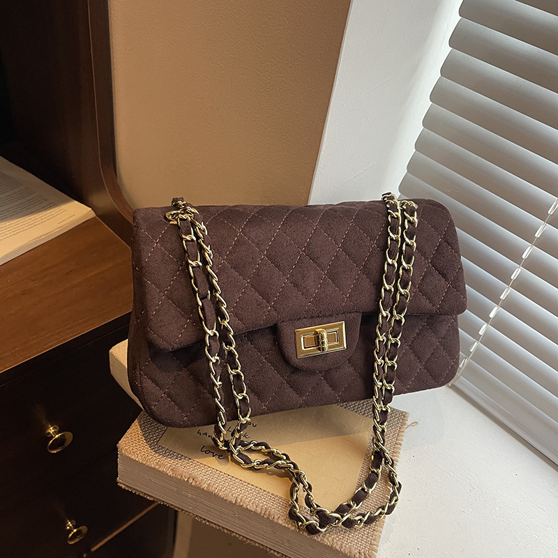 Fashionable Large Capacity Tote New Chain Diamond Grid Shoulder Bag, High-end Crossbody Bag - Image 3