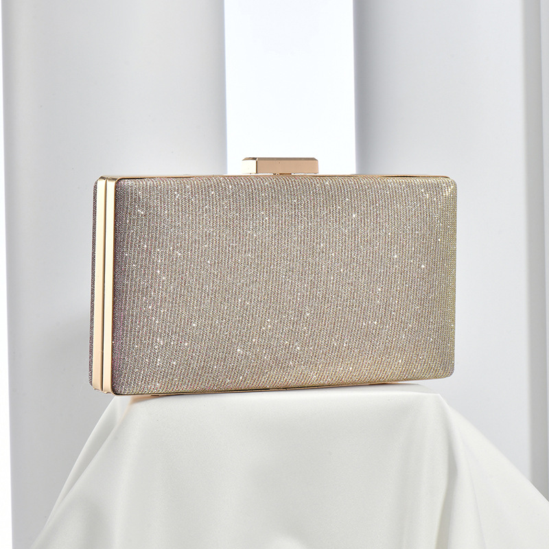 Simple Shimmer Clip Crossbody Clutch Evening Party Wedding Bridesmaid Banquet Dress Bag - Image 2