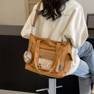 Large Capacity Canvas For Women 2026 New Spring Summer Versatile Crossbody Textured Handheld Commuter Tote Bag
