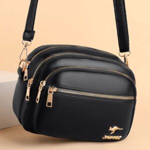 High Quality Soft Leather Purse Fashion Women Shoulder Messenger Multi-pocket Wear-resistant Bag Ladies Handbag Sac