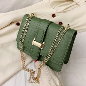 Women’s Shoulder Stone Pattern Crossbody 2026 Spring Embossed Solid Color Small Square Bag Cross-border Wholesale
