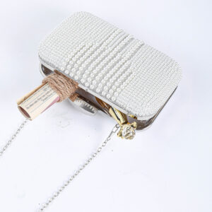 Vintage Exquisite Pearl Evening Handbag Women’s Versatile Crossbody Wedding Clutch Bag Spot