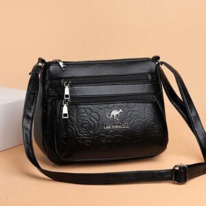 Women Mother Middle-aged Elderly Shoulder Messenger Crossbody Bag Purses Handbags Bolsa 3 Zippers