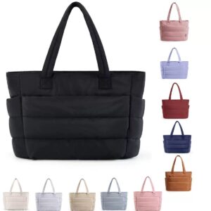 Large Capacity Women’s Handbag High-end Lightweight Cotton Down Tote Yoga Fitness Travel Bag
