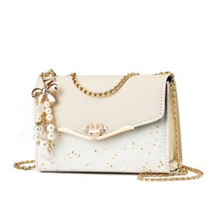 Shiny Rhinestone Square Bag For Women Sparkling Diamond Decor Shoulder Crossbody Messenger Clutch Handbag