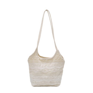 2026 Summer New Casual Vacation Backpack Fairy Lace Shoulder Large Capacity Tote Hollow Beach Bag