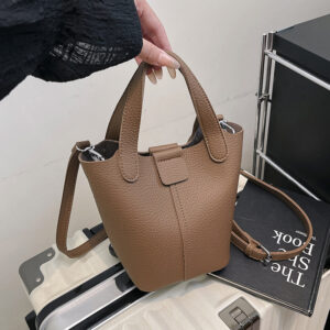2026 New Korean Style Fashion Simple Bucket For Women Crossbody Mother-Daughter Bag High-End Versatile Textured Handbag