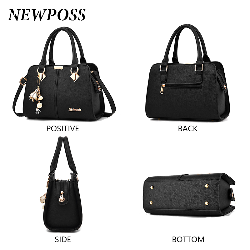 Newposs Famous Designer Brand Women Leather Handbags 2026 Luxury Ladies Hand Purse Fashion Shoulder Bags - Image 4