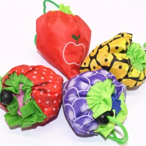 Fruit Shape Folding Shopping Portable Large Capacity Womens Handbags Eco Reusable Tote Pouch Gift Polyester Storage Bag