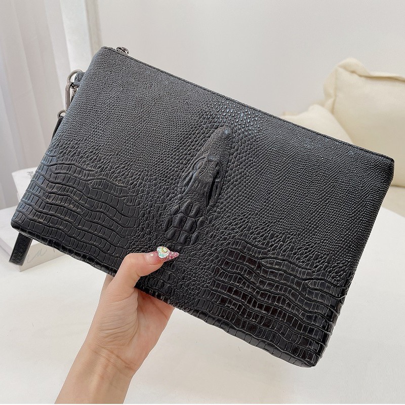 Maufacturer Me's Hadbag Casual Large Capacity Soft Leather Busiess Embossed Wallet Social Bag For Youg